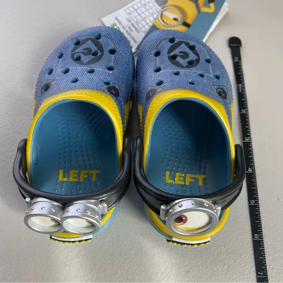 🆕 CROCS Minions Classic Clog Despicable Me Kids/Toddler 7 Blue Yellow NWT