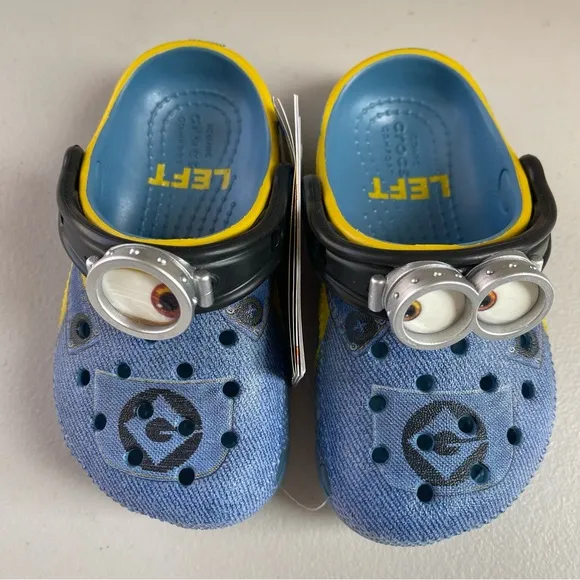 🆕 CROCS Minions Classic Clog Despicable Me Kids/Toddler 7 Blue Yellow NWT
