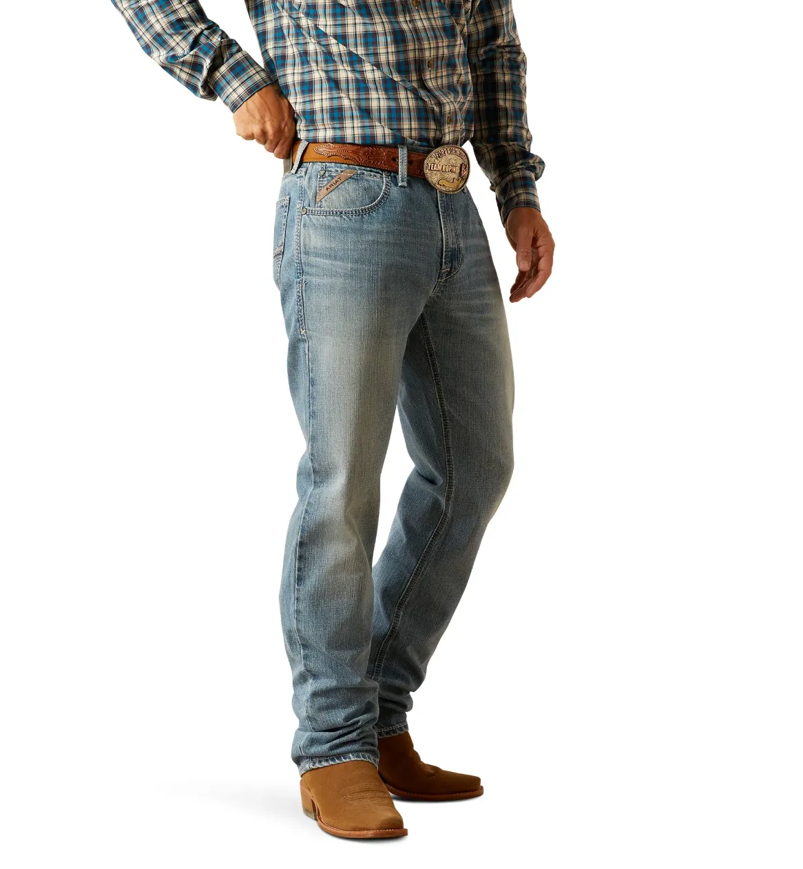 10053546 Ariat Men's M1 Vintage Straight Kelvin Toby 34'Leg