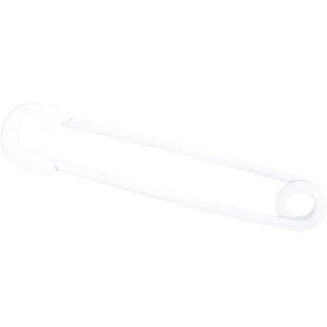 14 Gauge White Matte Punk Rock Safety Pin Industrial Barbell 38mm