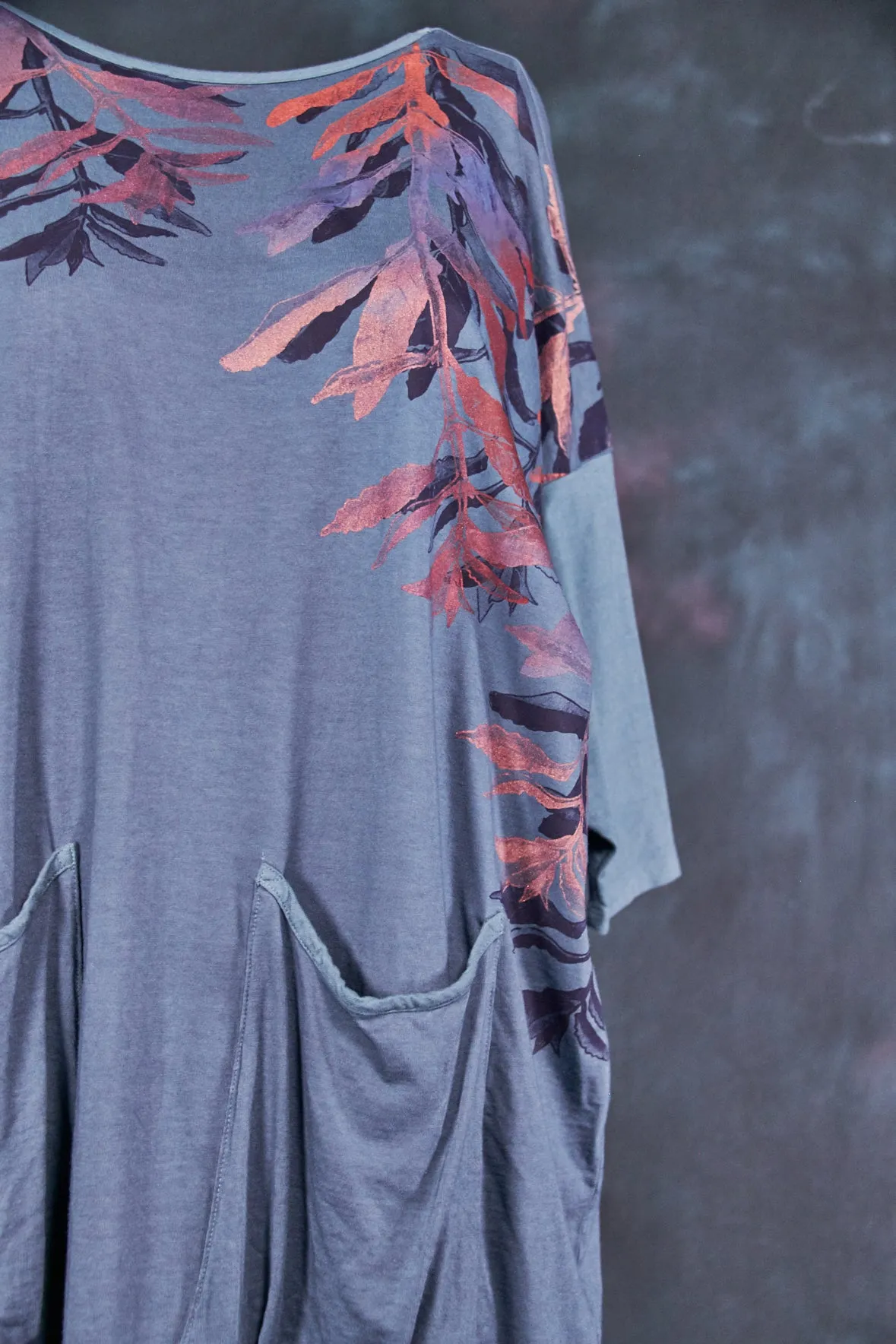 2303 Mariposa Dress Cotton Bamboo Hypnea-Sage Leaves