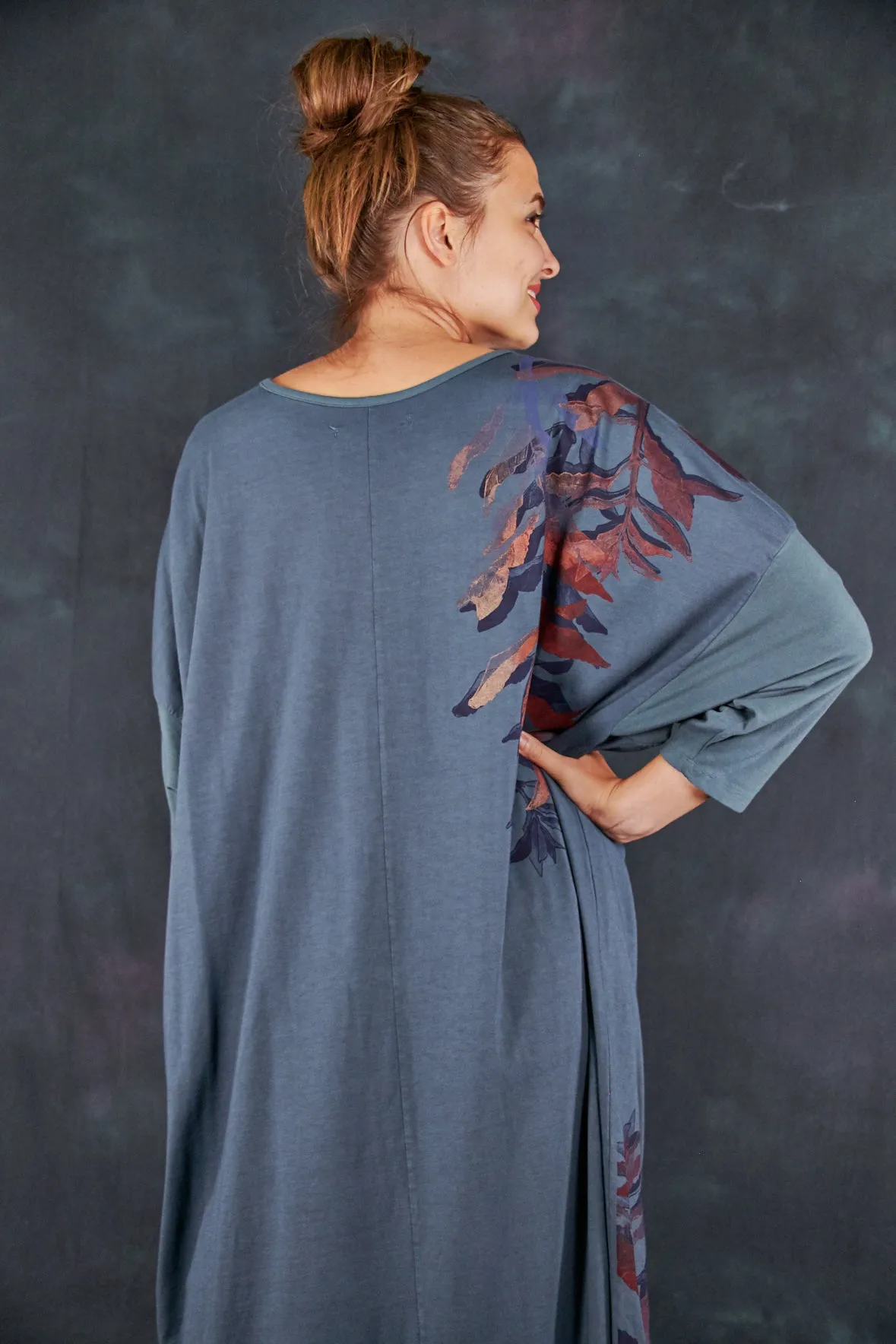 2303 Mariposa Dress Cotton Bamboo Hypnea-Sage Leaves