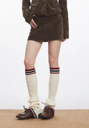 90s Grunge A-Line Mini Skirt | Soft Corduroy Fabric