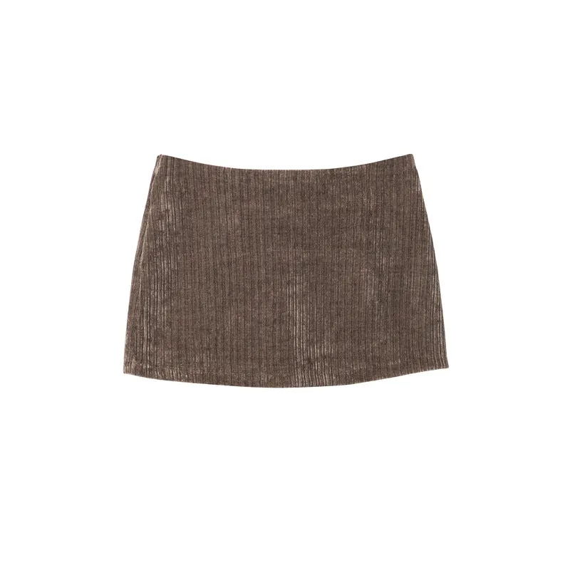 90s Grunge A-Line Mini Skirt | Soft Corduroy Fabric