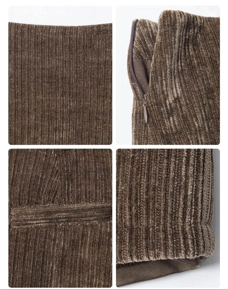 90s Grunge A-Line Mini Skirt | Soft Corduroy Fabric