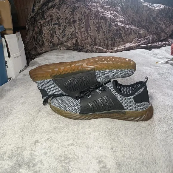 Adidas 3 Stripes Die WeltMarke MIT Den Shoes Size 41 US Men's 8 Grey Steel Toe