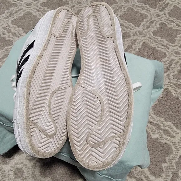 Adidas  #5 White and Black Sneakers
