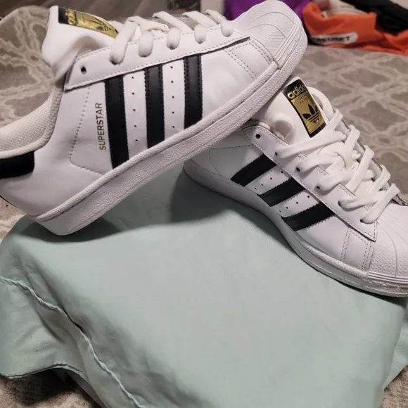 Adidas  #5 White and Black Sneakers