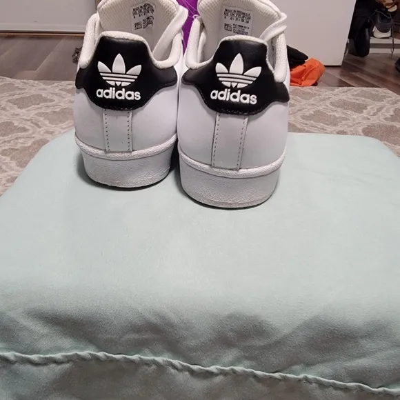 Adidas  #5 White and Black Sneakers