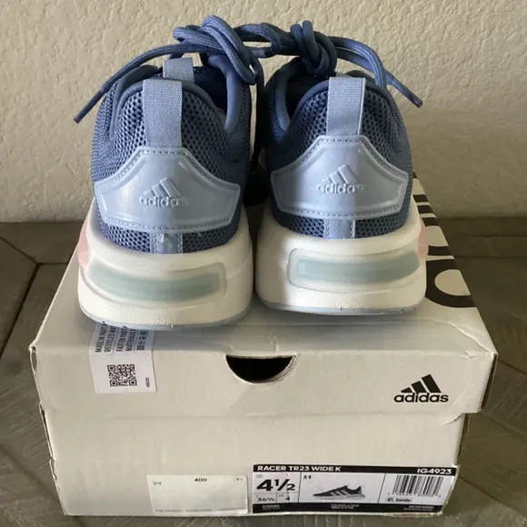 ADIDAS Big Girls Racer TR23 Wide Running Sneakers, size 4.5