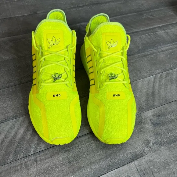 Adidas NMD R1 V2 Solar Yellow Sneakers Sz 11.5