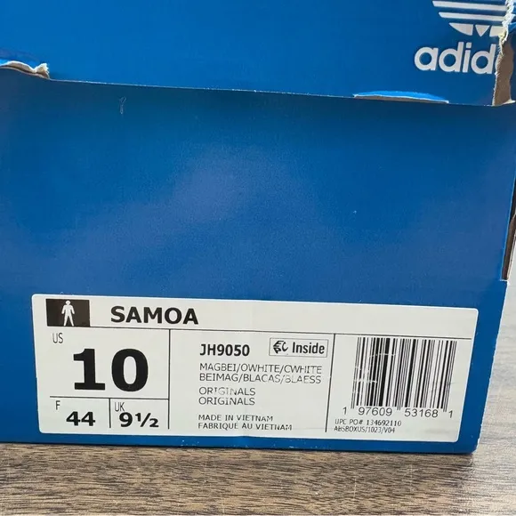 Adidas Originals Samoa Brown Beige White Athletic Sneakers JH9050 Men's Size