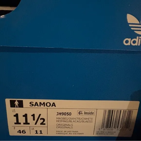 Adidas Originals Samoa Brown Beige White Athletic Sneakers JH9050 Men's Size