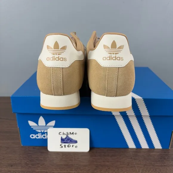 Adidas Originals Samoa Brown Beige White Athletic Sneakers JH9050 Men's Size