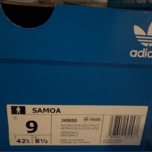 Adidas Originals Samoa Brown Beige White Athletic Sneakers JH9050 Men's Size