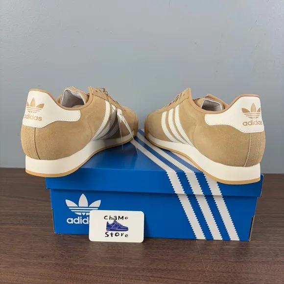Adidas Originals Samoa Brown Beige White Athletic Sneakers JH9050 Men's Size