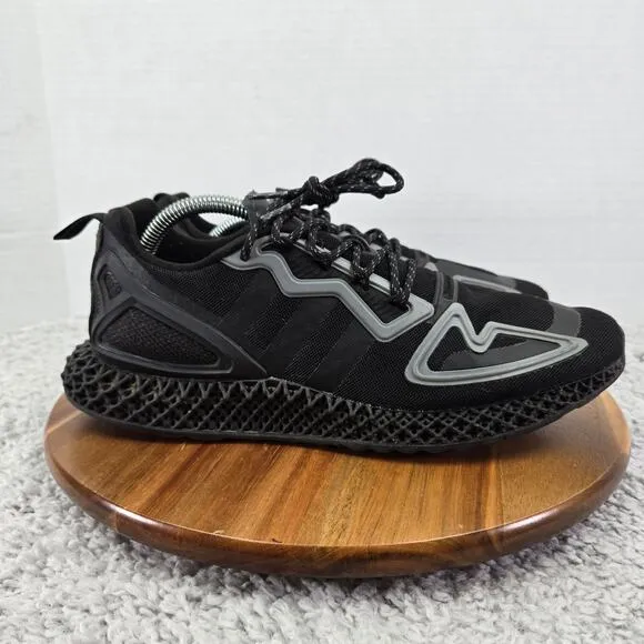 Adidas ZX 2K 4D Triple Core Black Athletic Gym Daily Sneakers Mens 9.5 FZ3561