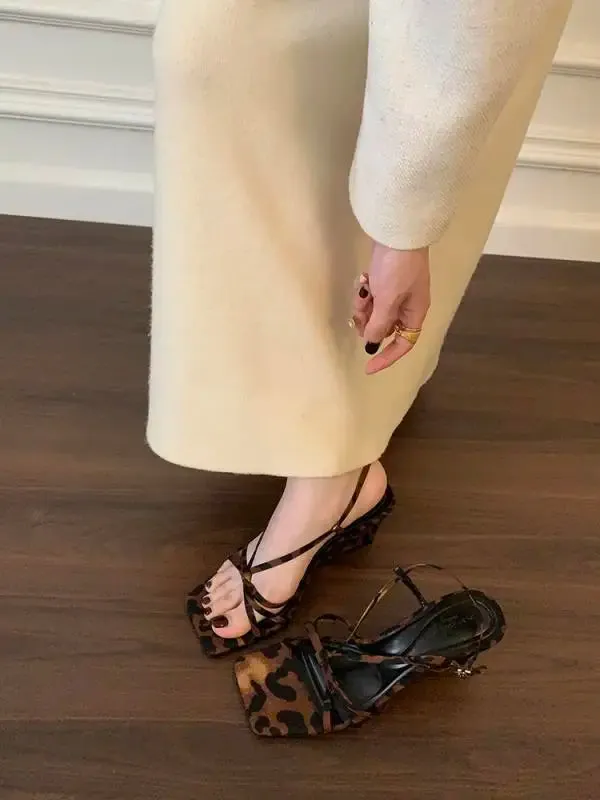 ADVBRIDGE  -  Summer Roman Sandals Clogs Wedge Female Shoe Open Toe High Heels Gladiator Platform Outside Girls Peep High-heeled Silver S