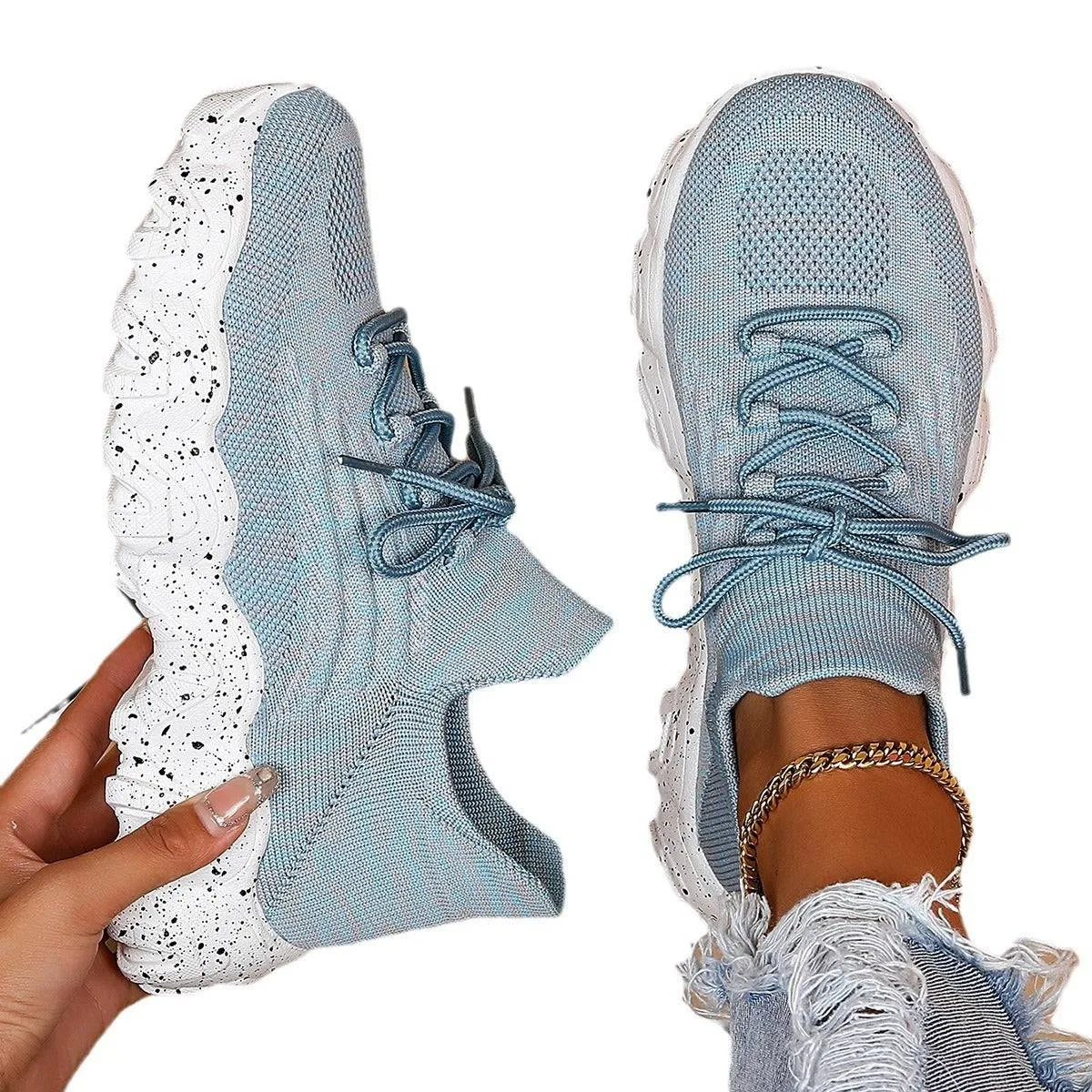 Airy Knit Slip-On Sneakers – Lightweight Comfort for Everyday