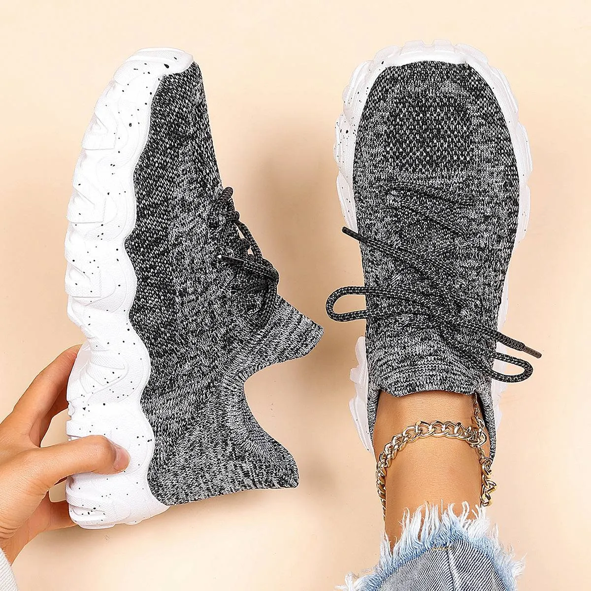 Airy Knit Slip-On Sneakers – Lightweight Comfort for Everyday
