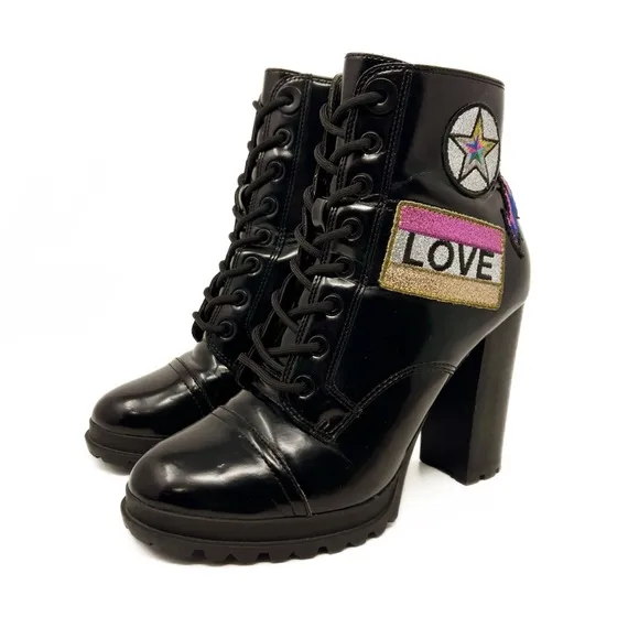 Aldo Glitteratti Lace up High Heel Boots