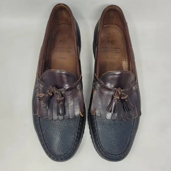 Allen Edmonds Dress Shoes 11.5D NASHUA Kiltie Tassel Loafers Black Brown Leather