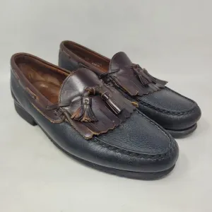 Allen Edmonds Dress Shoes 11.5D NASHUA Kiltie Tassel Loafers Black Brown Leather