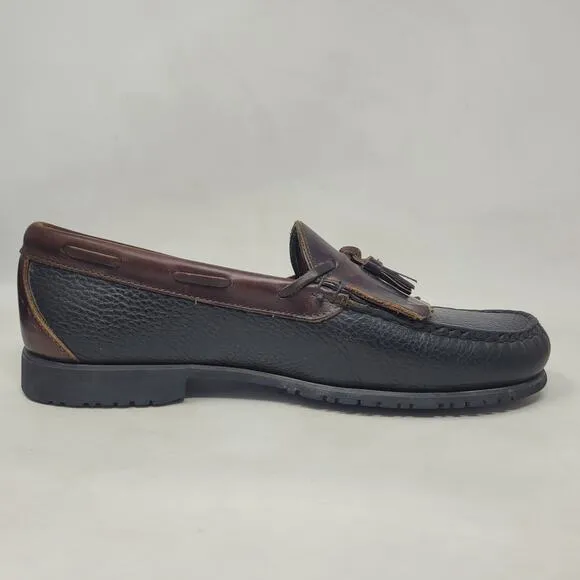 Allen Edmonds Dress Shoes 11.5D NASHUA Kiltie Tassel Loafers Black Brown Leather