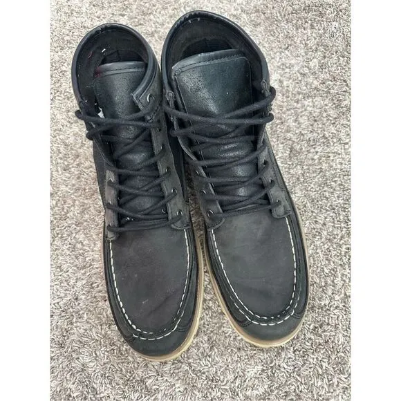 American Eagle Outfitters Men’s 13 Black Chukka Combat Cow Leather Lace up Boots