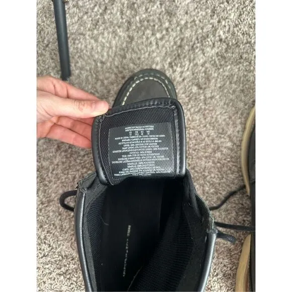 American Eagle Outfitters Men’s 13 Black Chukka Combat Cow Leather Lace up Boots