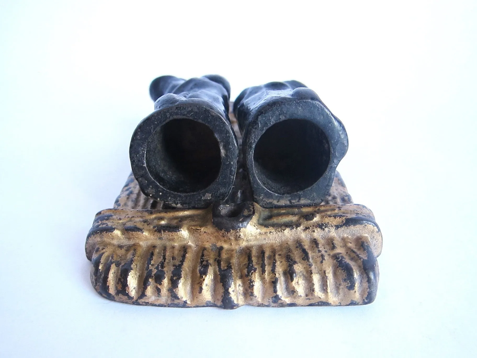 Antique Cast Iron Pair of Boots Match Holder