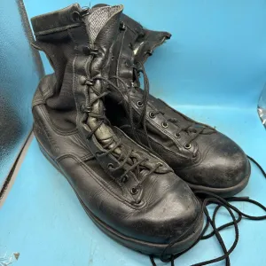Army Black Leather US Combat Boots - Size EU 42 - UK 8 - US 8.5W