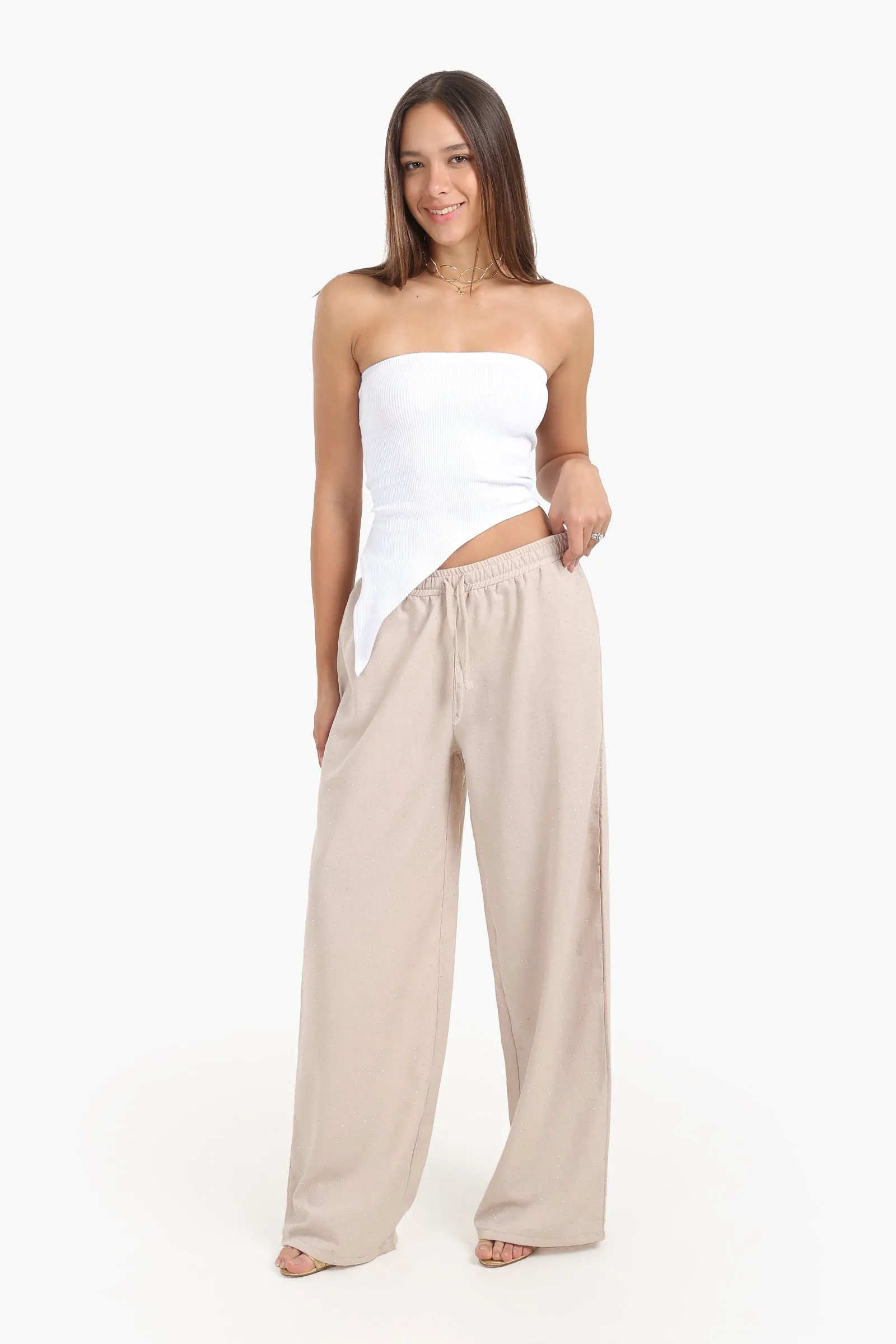Asymmetrical Strapless Top