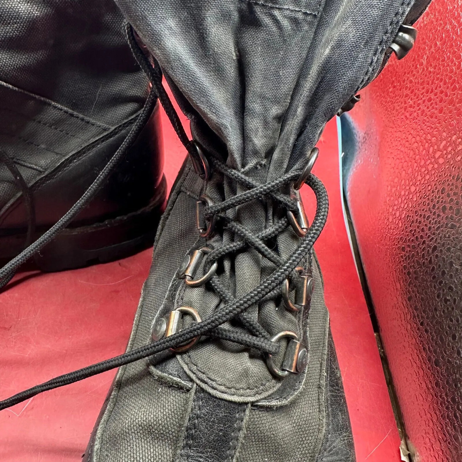 Austrian Army Black Leather Heavy Duty Combat Boots - Size EU 41 - UK 7