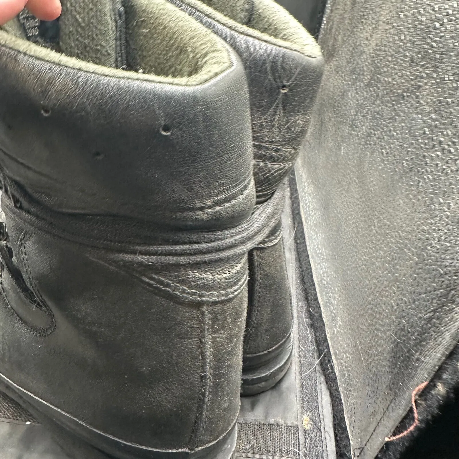 Austrian Army Black Leather Heavy Duty Combat Boots - Size EU 44 - UK 9.5