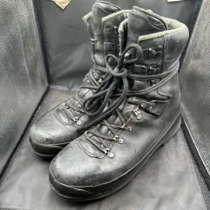 Austrian Army Black Leather Heavy Duty Combat Boots - Size EU 44 - UK 9.5