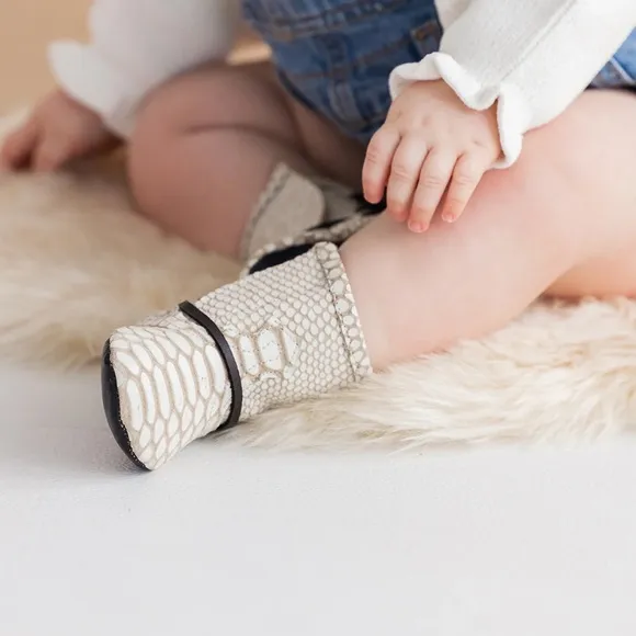 Baby FreeBird Coal White Snake Boots