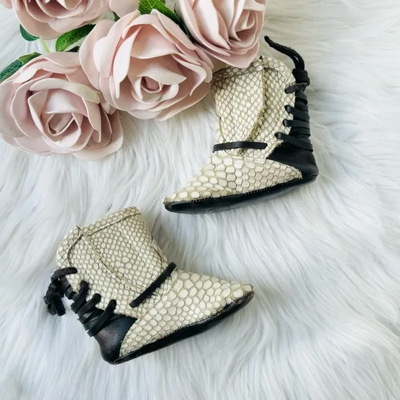Baby FreeBird Coal White Snake Boots
