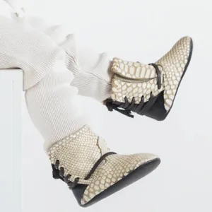 Baby FreeBird Coal White Snake Boots