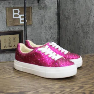 Betsey Johnson Women's Sidny Sneakers Women's Shoes SB-SIDNY Fuschia Pink 6M