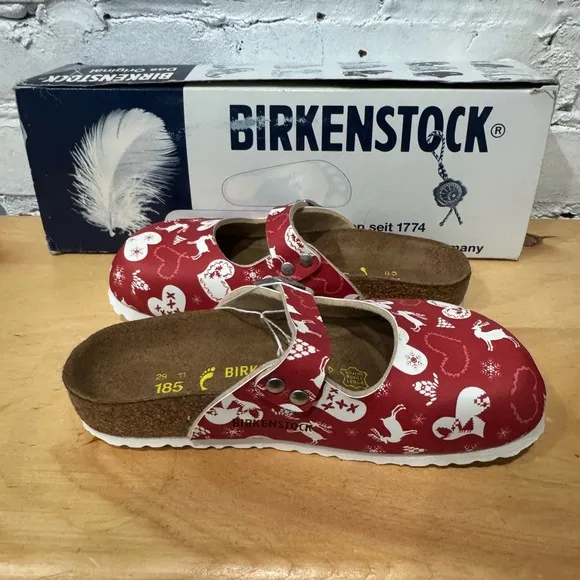 Birkenstock Kids Maria, BF Reindeer Heart Red, 29 EU, 11 US