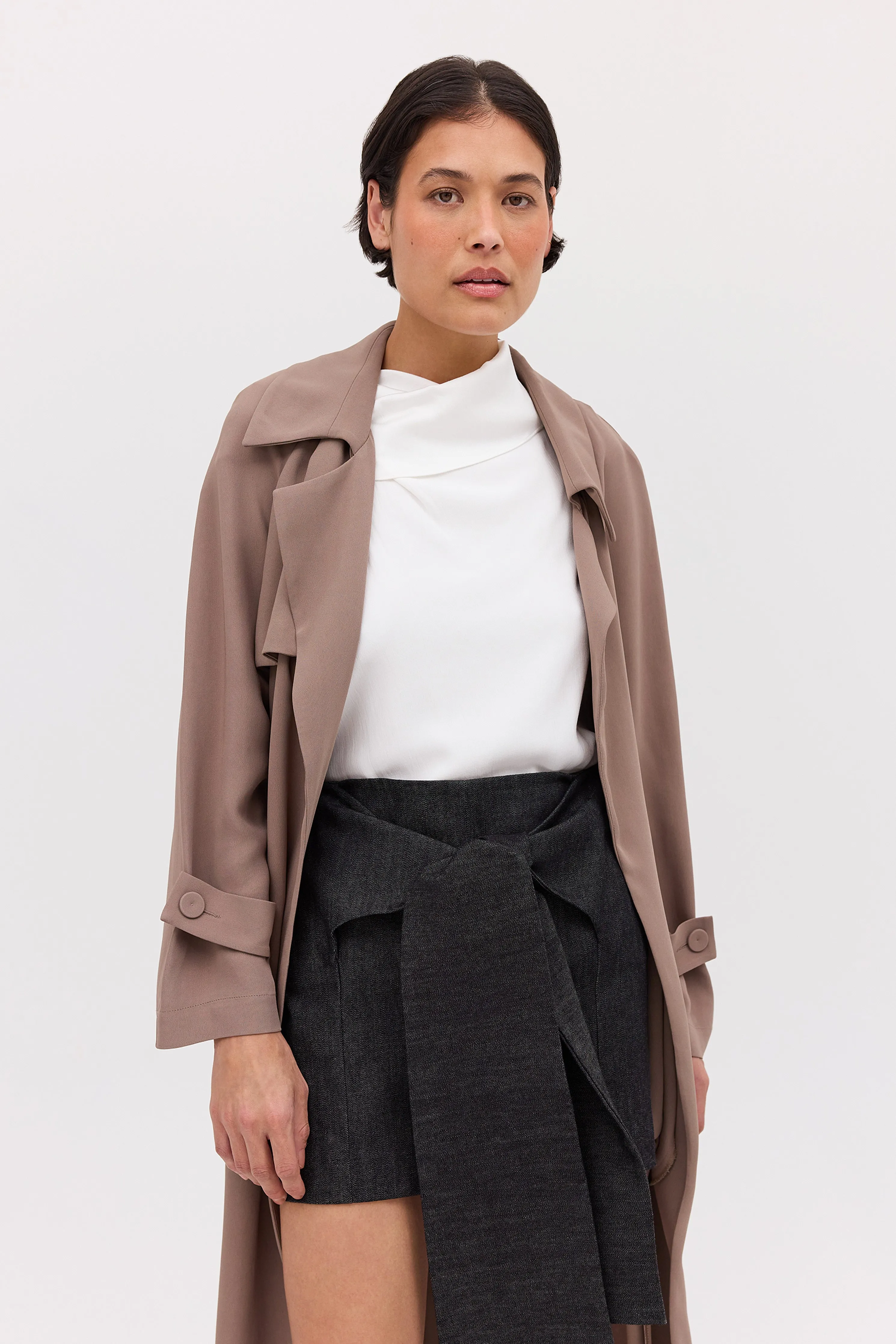 BLACK DENIM FLUENT MINI