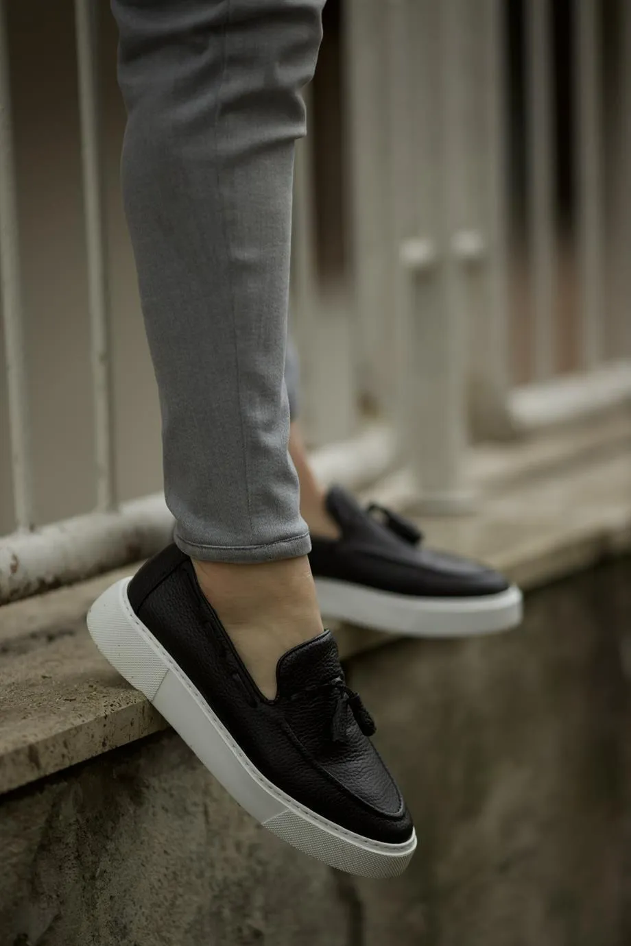 Black Eva Tassel Loafer