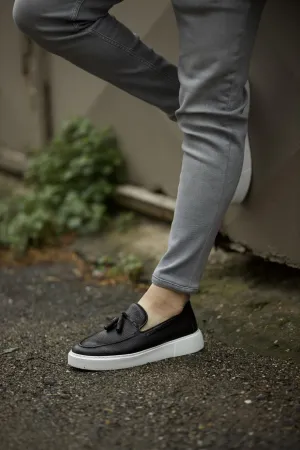 Black Eva Tassel Loafer
