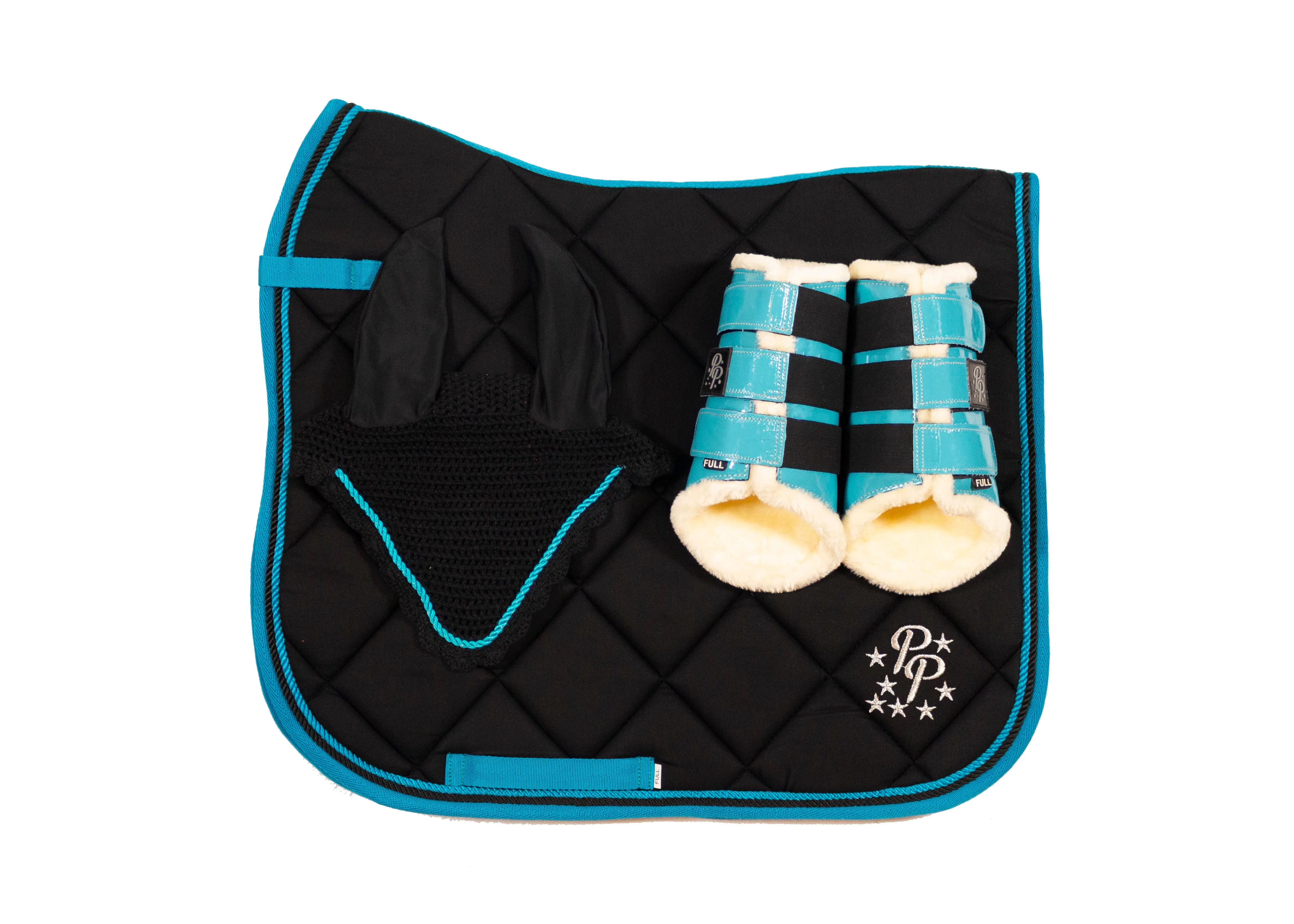 Black/Turquoise Dressage set