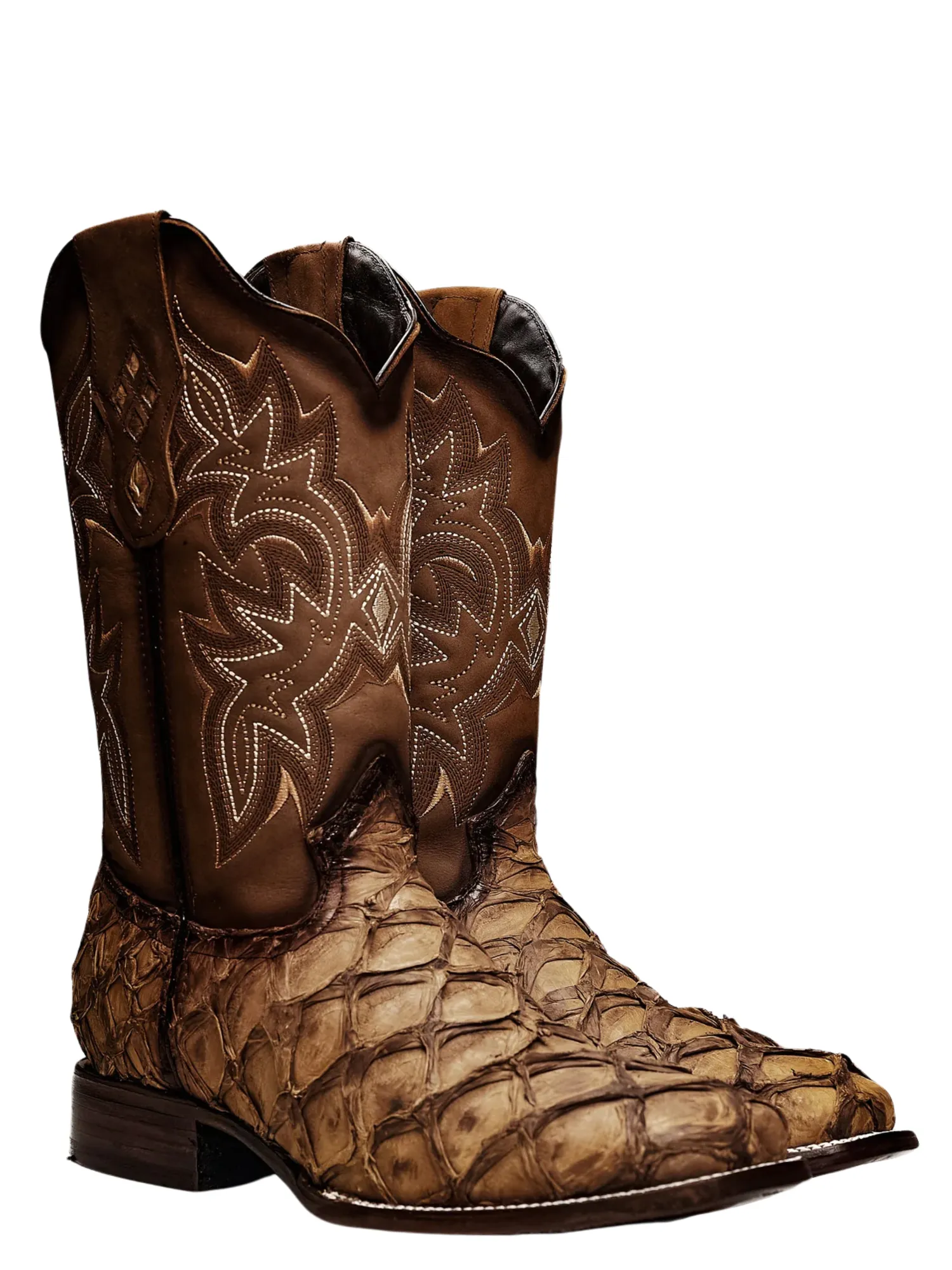 Botas Vaqueras Rodeo Exoticas de Pirarucu Fish Original para Hombre 'Rodeo Cartie' - ID: 761OR
