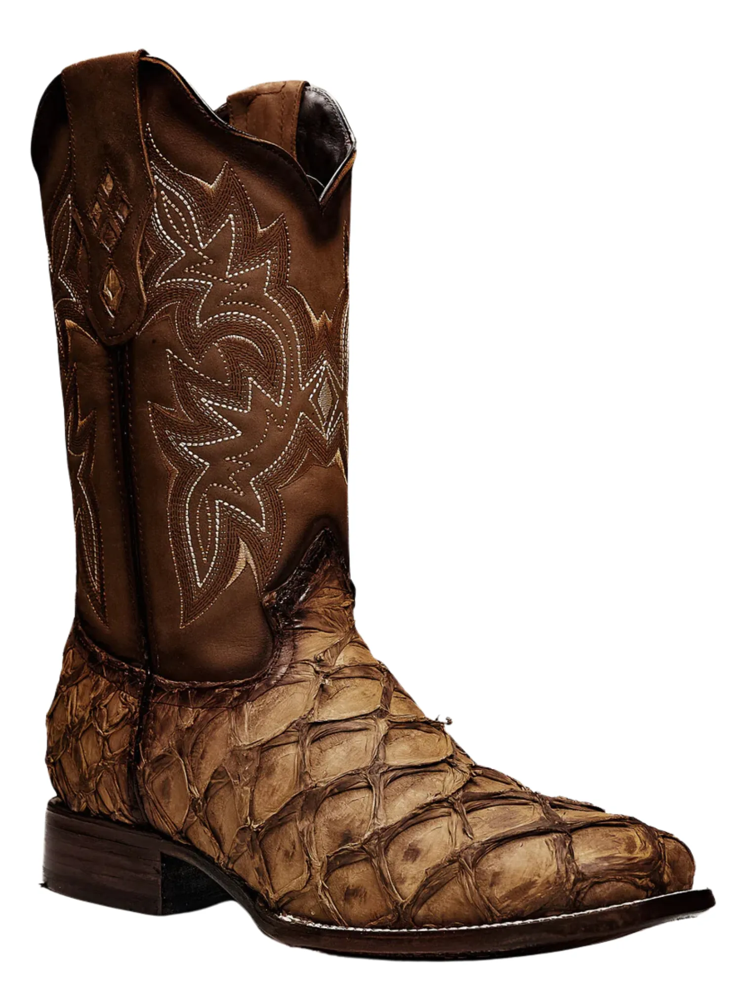 Botas Vaqueras Rodeo Exoticas de Pirarucu Fish Original para Hombre 'Rodeo Cartie' - ID: 761OR