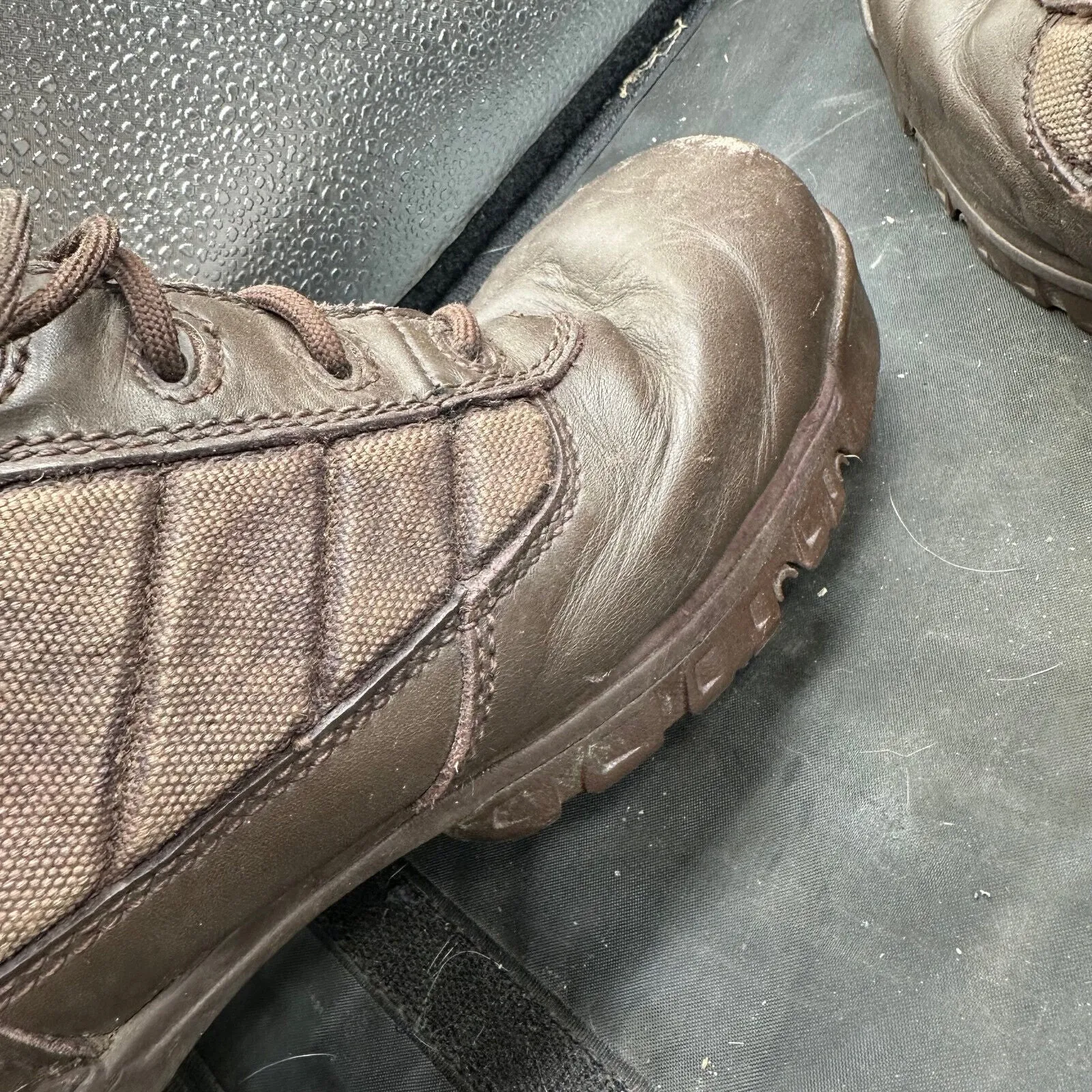 British Army Brown Leather High Top Combat Boots - Size EU 46 - UK 11M