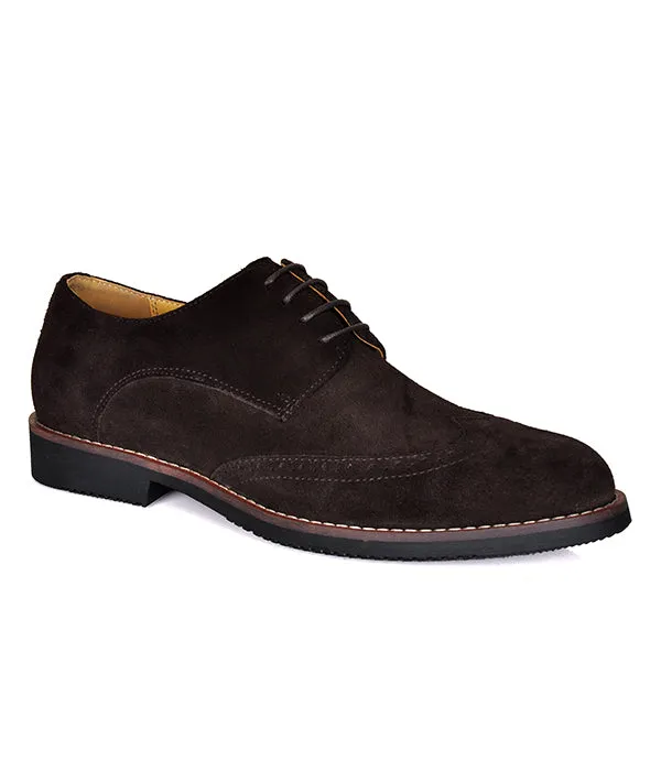 Brogues Derby Coffee Suede Shoes