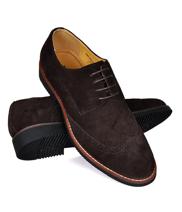 Brogues Derby Coffee Suede Shoes